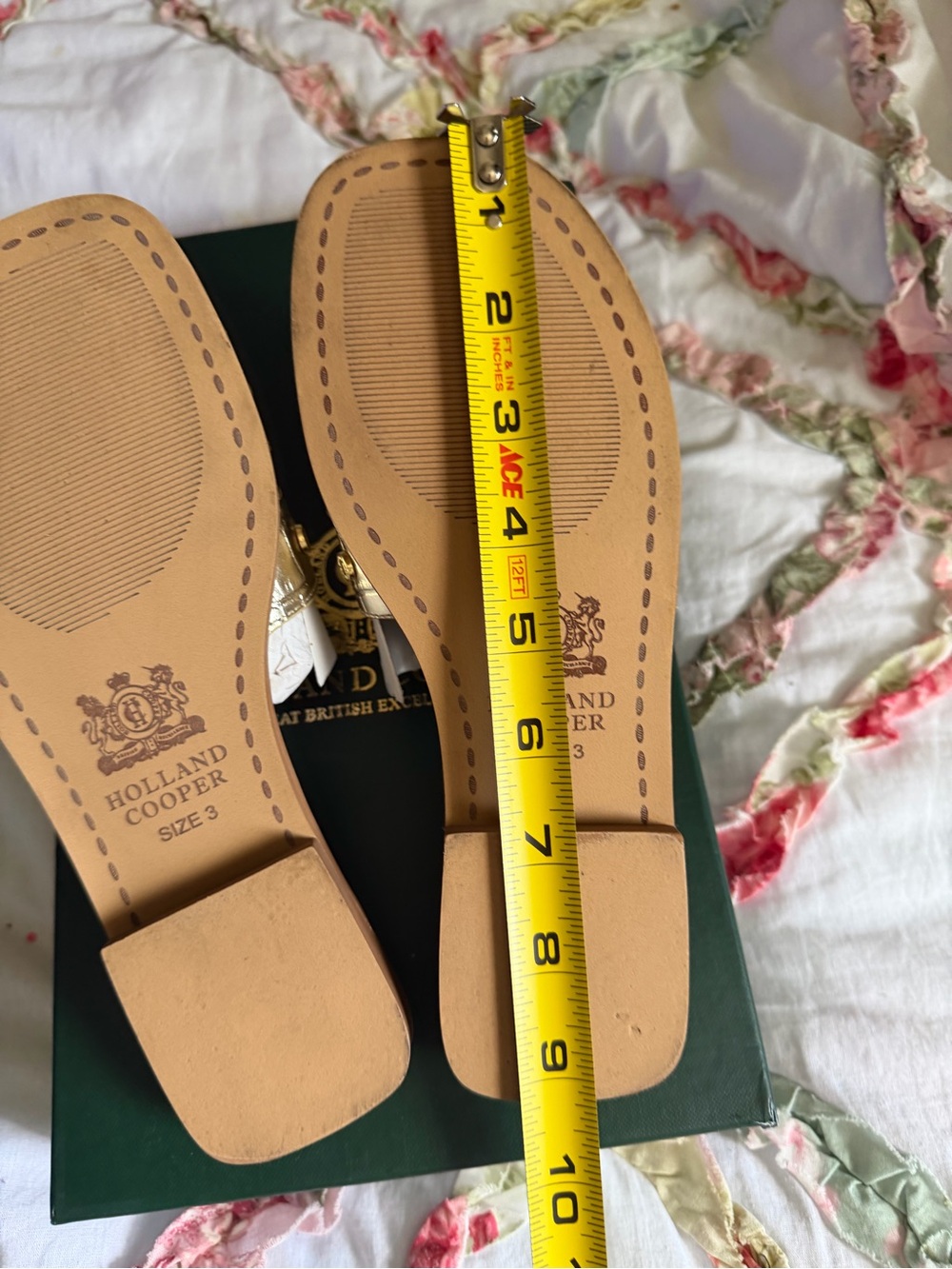 Holland Cooper monogram hold croc sandals with original box - Picture 5 of 11